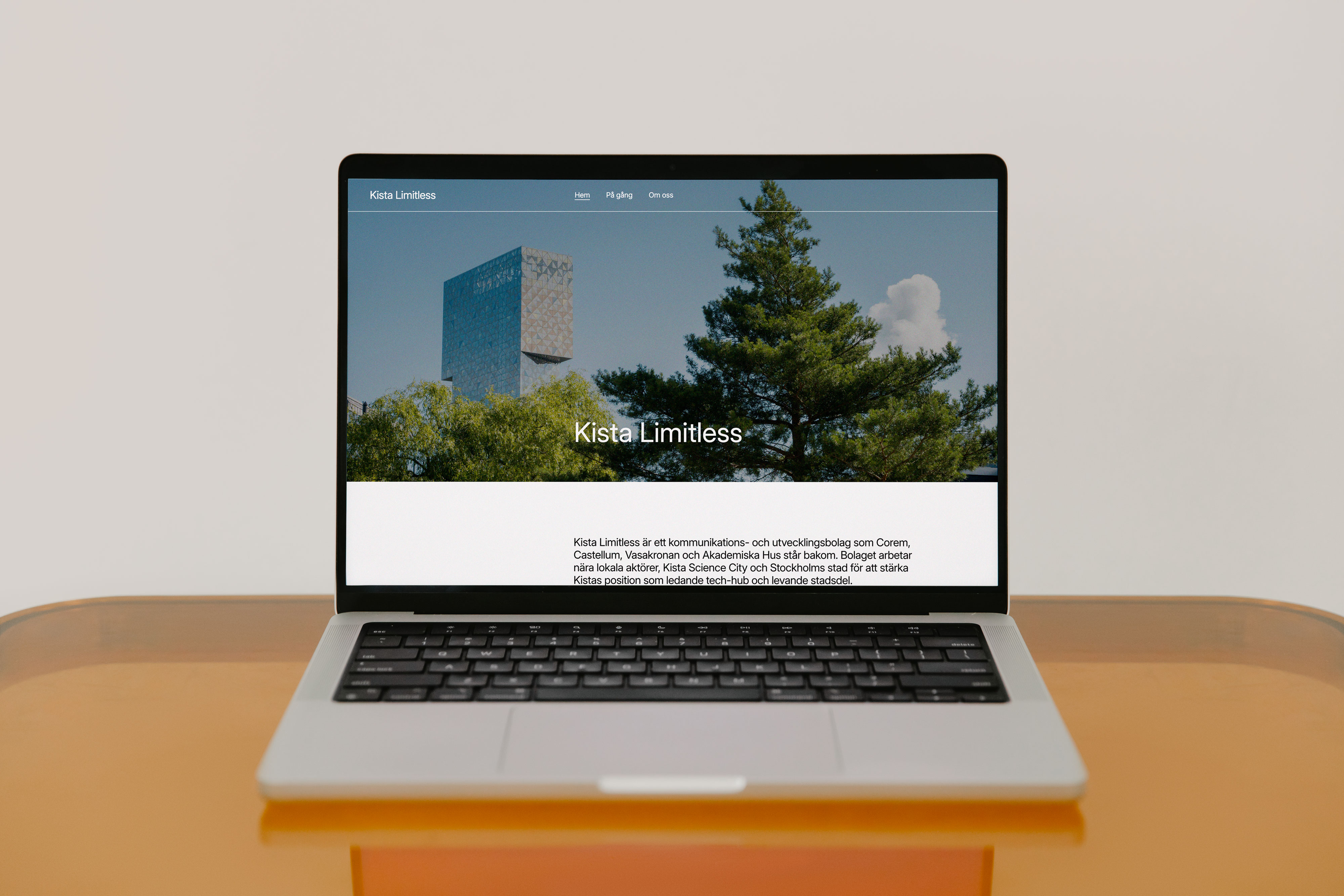 Skärmdump av hemsidan för Kista Limitless